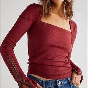 Free People “A Little Unruly” Long Sleeve Top